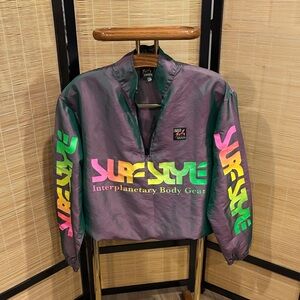 Surf Style Iridescent Jacket with Neon Accents